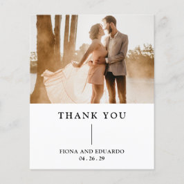 Fiona Photo Bold Monograma Moderno Agradecimento d