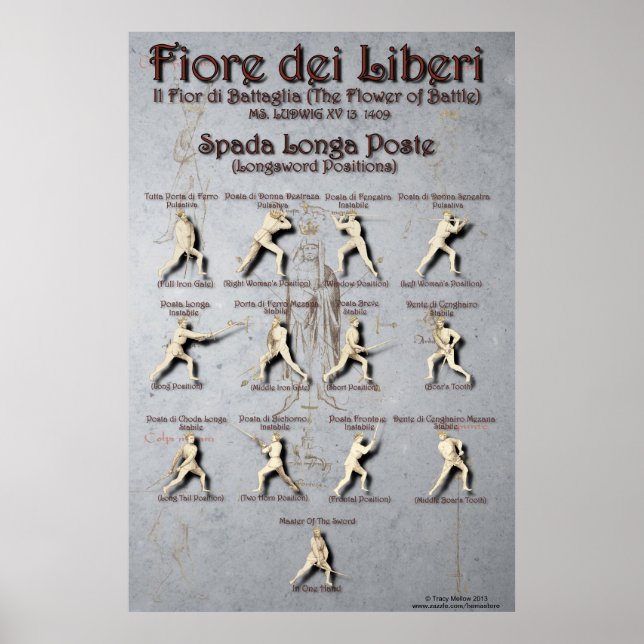 Fiore Longsword Poste Poster (Frente)
