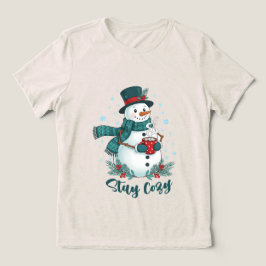 Fique Aconchegante Homem de Neve de Inverno Com Ca