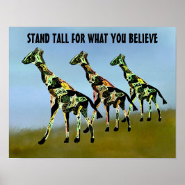 Fique Alto Para O Que Você Acredita Poster De Moti
