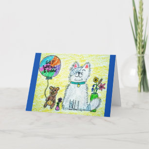 Fique Bem Em Breve - Cartão De Gato Bonito