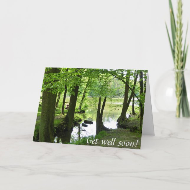 Fique bem logo | Cartão de nota fotográfica sobre  (Frente)