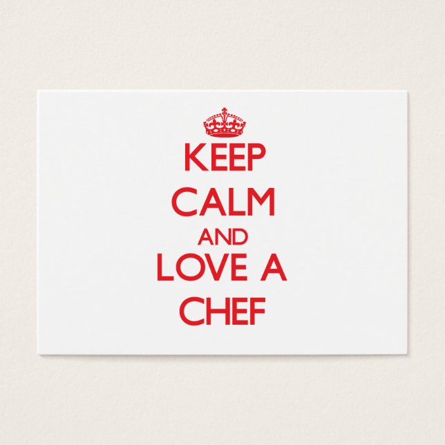 Fique calmo e ame um chef (Frente)