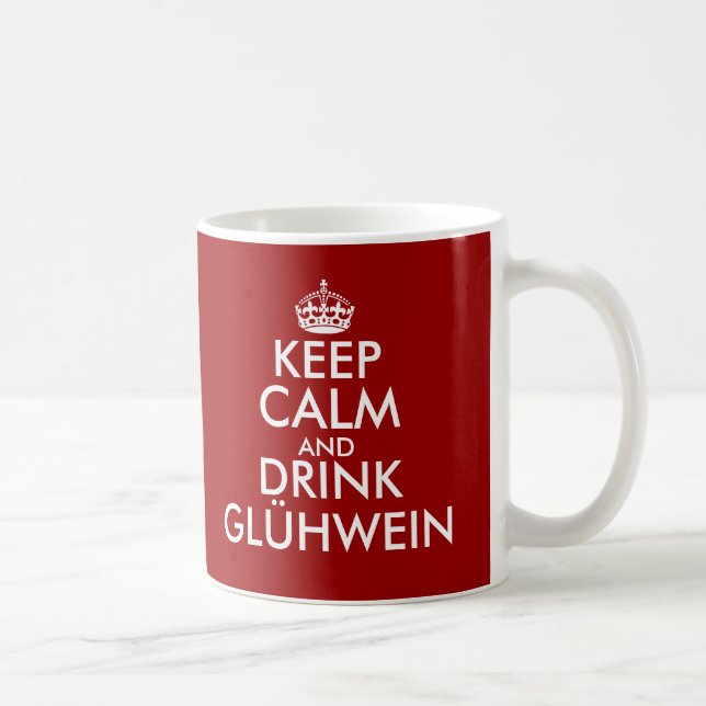 Fique calmo e beba as canecas de Natal do Glühwein (Direita)