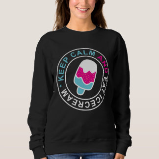 Fique calmo e coma camisa de sorvete
