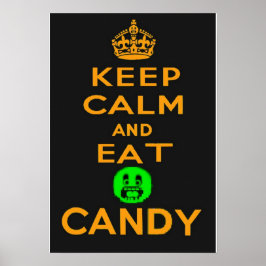 Fique Calmo E Coma Poster De Halloween De Doces
