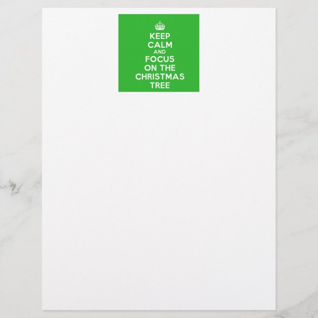 Fique calmo e concentre-se na árvore de Natal, eng (Frente)
