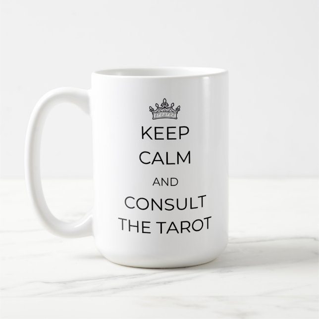 Fique calmo e consulte a caneca do Tarot (Esquerda)