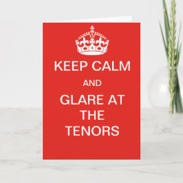 Fique calmo e olhe para o cartão de tenors
