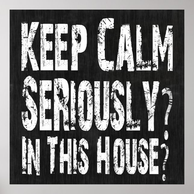 Fique Calmo, Sério? Pôster (Frente)