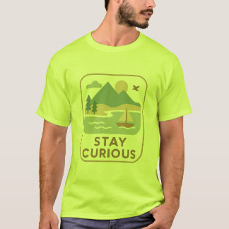 Fique Curioso – Camiseta Minimalista Inspirada na
