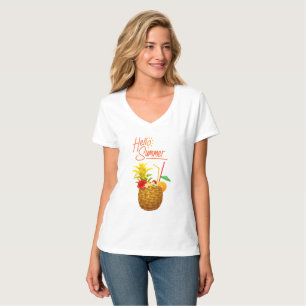 Fique doce Fique ensolarado-Olá Camisa De Abacaxi