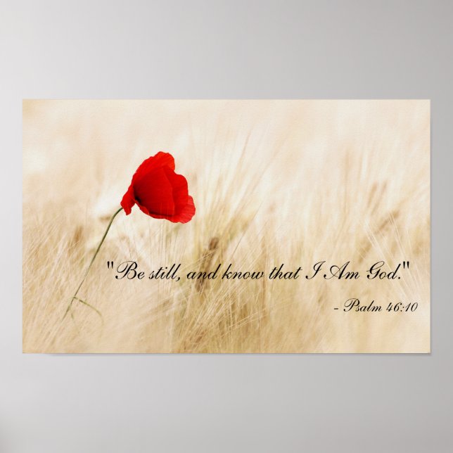 Fique E Saiba Que Sou Poster De Deus - Ps 46:10 (Frente)