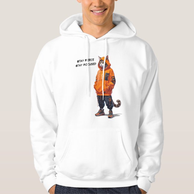 Fique Feroz, Fique Focado - Moletom Personalizável (Frente)