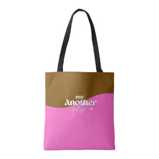 Fique mais um dia canvas Tote Bag - Saúde mental