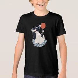 Fique Positivo Camiseta Tri-blend Juvenil Gato Tux