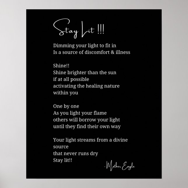 Fique quieto amor Encorajador poster (Frente)