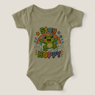 Fique Saltitante Design de Sapo Feliz e Fofo