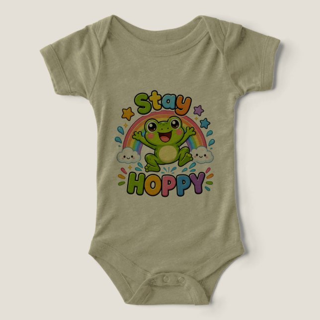 Fique Saltitante | Design de Sapo Feliz e Fofo (Design frontal)