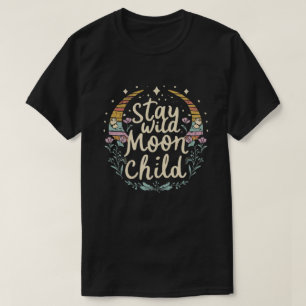Fique Selvagem, Camiseta Criança da Lua   Boêmio M