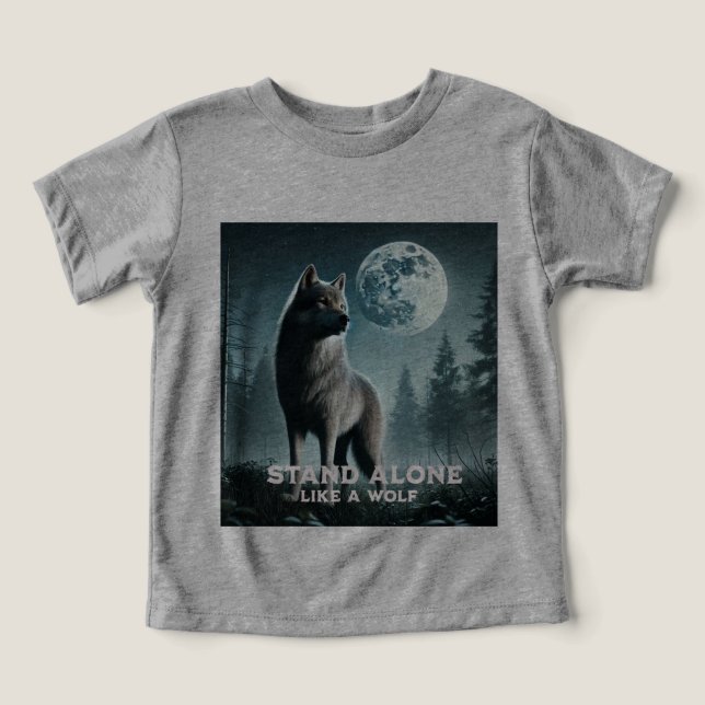 Fique sozinho como uma camisa de lobo (Design frontal)