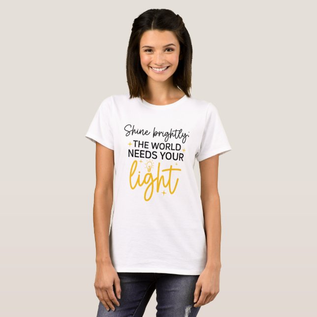 Fiquem Inspirados! Camisa de Cotação de Motivação  (Frente Completa)