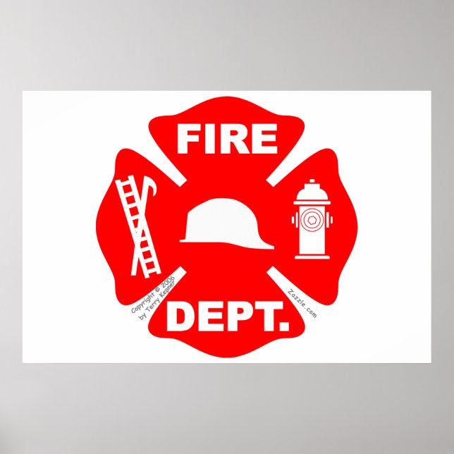 Fire Department Emblem - Poster (Frente)