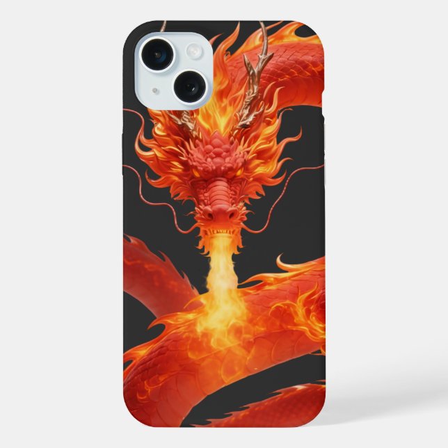 Fire Dragon Fantasy Art Design, Mythical Creature  (Verso)