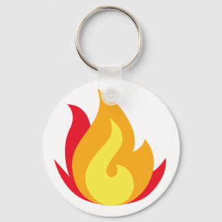Fire Emoji Button Chaveiro