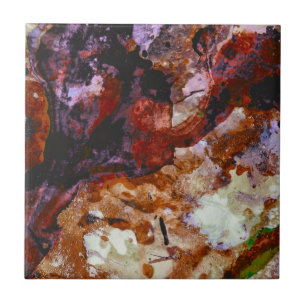 Fire Quartz Crystal Geode Abstrato