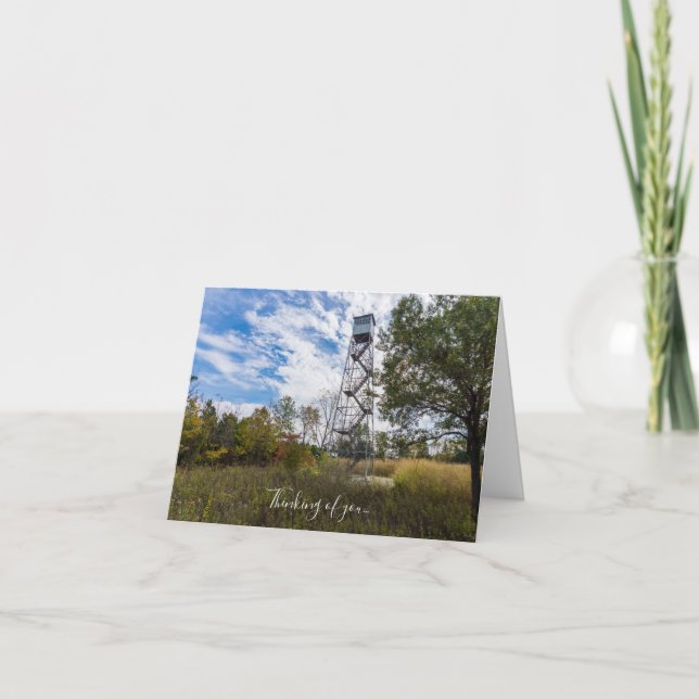 Fire Tower Runge Pensando No Seu Cartão (Frente)