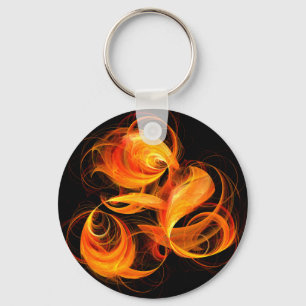 Fireball Abstrato Art Chaveiro