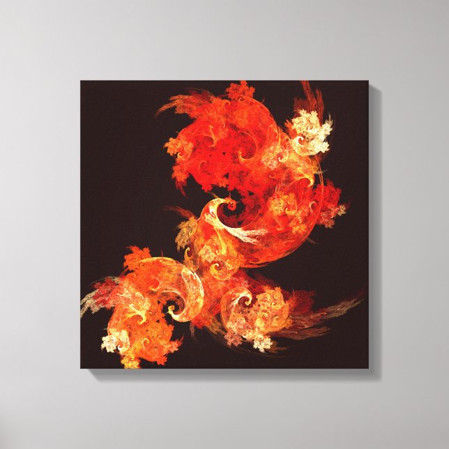 Firebird Abstrato Quad Canvas em dança (Frente)