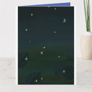 FIREFLIS INSETOS RELÂMPAGOS NO ANIVERSÁRIO CARTÕES