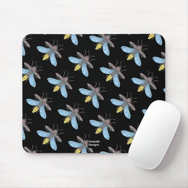 Firefly (padrão preto) - Mouse Pad (Com mouse)