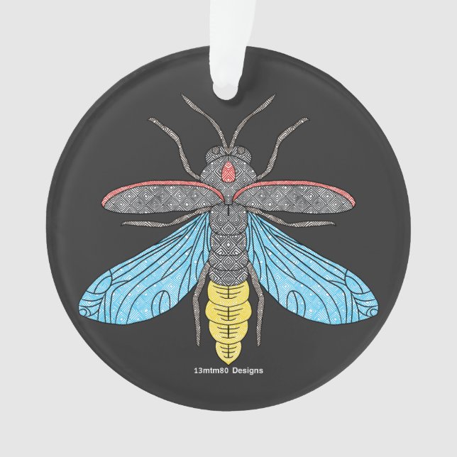 Firefly (preto) - Ornamento acrílico (Frente)