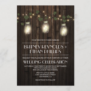 Firefly Rústica + Vinha Vinha Convites De Casament