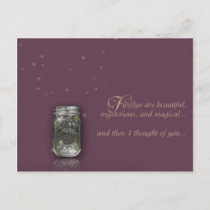 Fireflys no cartão postal Mauve