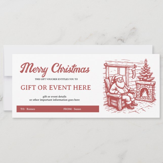Fireside Cheer Christmas Gift Voucher (Frente)