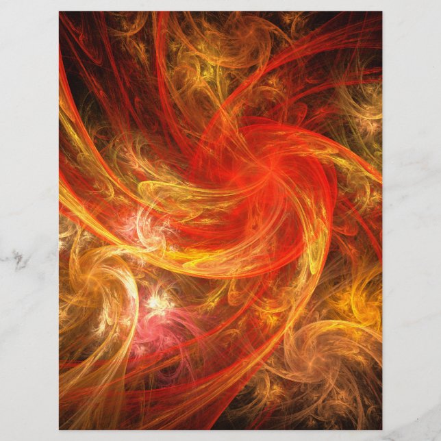 Firestorm Nova Abstrato Art Letterhead (Frente)