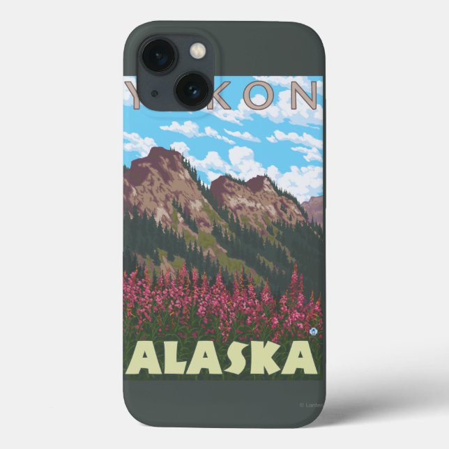 Fireweed & Mountain - Yukon, Alaska (Verso)