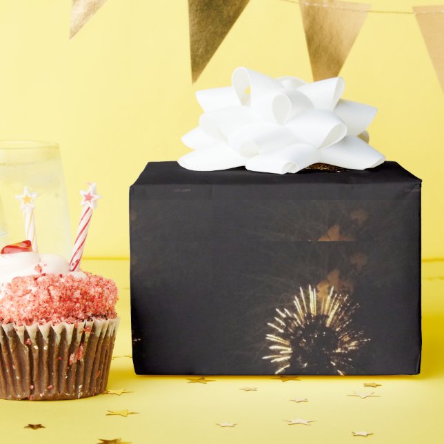 Fireworks 10 papel de embrulho de mate (Festa de aniversário)