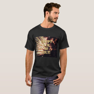 Fireworks 11 4 de julho camisa preta masculina