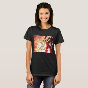Fireworks 12 4 de julho camisa preta feminina