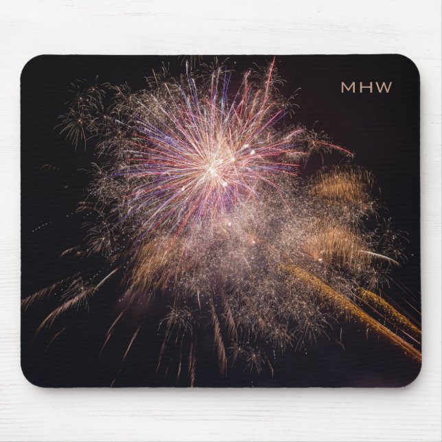 Fireworks custom monogram mousepad (Frente)
