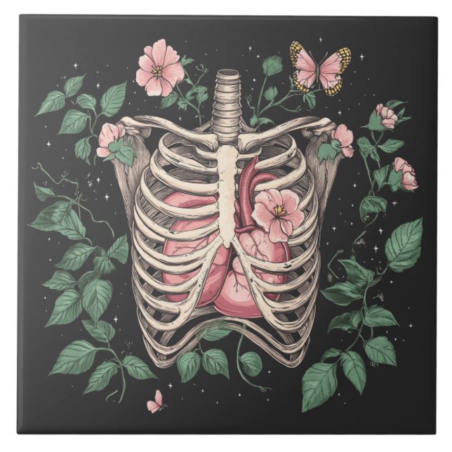 Fíria Floral e Ilustração Botânica do Coração (Frente)