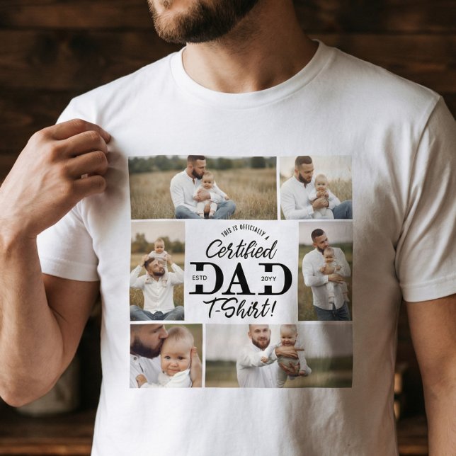 First Father’s Day Certified Dad New Dad Photo (First Father’s Day Certified Dad New Dad Photo Tri-Blend Shirt)