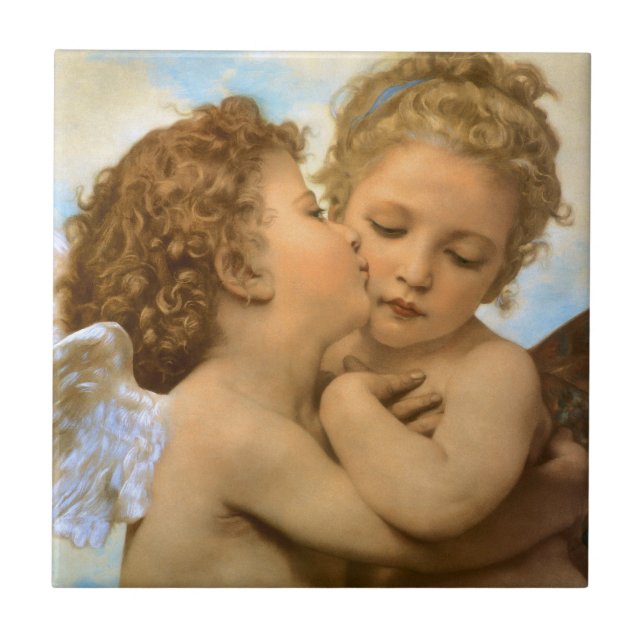 First Kiss (detalhe de anjo), de Bouguereau (Frente)