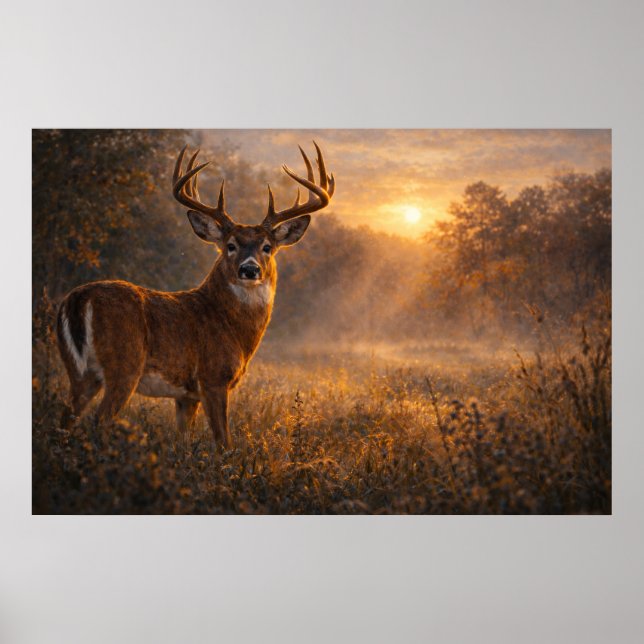 First Light | Whitetail Deer Art | Poster (Frente)