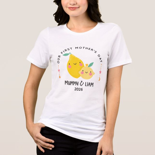 First Mother’s Day 2026 Cute Lemon Mom & Baby  (Frente)